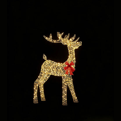1m LED Golden Elegance Twist Standing Christmas Reindeer