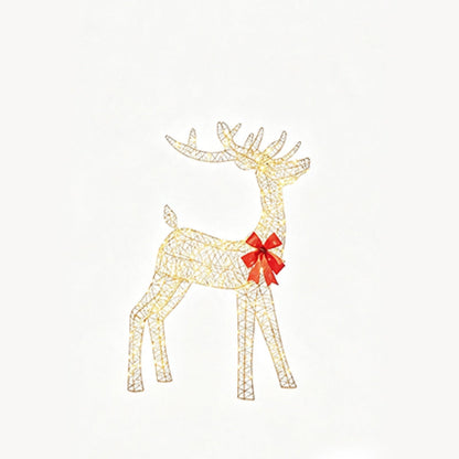 1m LED Golden Elegance Twist Standing Christmas Reindeer