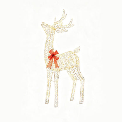 1.3m LED Golden Elegance Twist Tall Standing Christmas Reindeer
