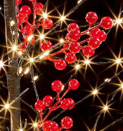 1.8m LED Red Berry Christmas Twig Tree