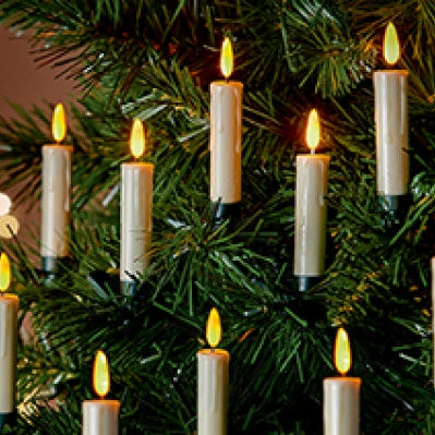Set of 10 Clip on LED Christmas Candles