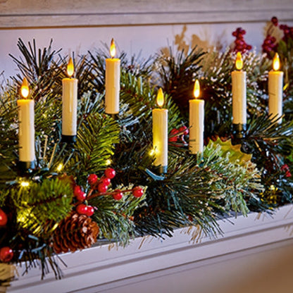 Set of 10 Clip on LED Christmas Candles