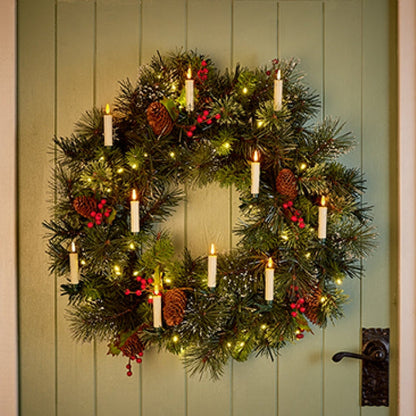 Set of 10 Clip on LED Christmas Candles
