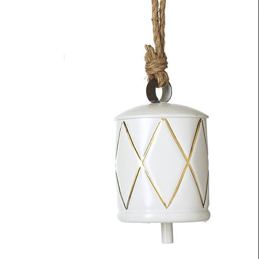 Small White Metal Christmas Bell