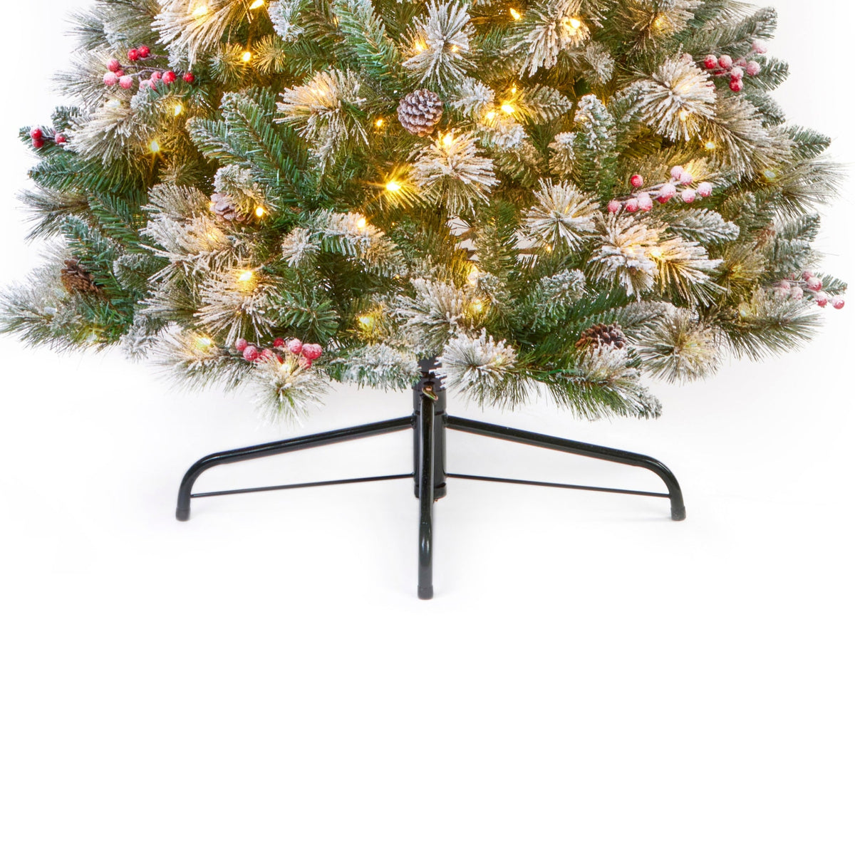 7ft Pre Lit Frosted Calgary Tree with 450 Warm White LEDs