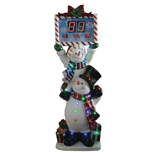 1.6m Christmas Snowman Countdown Clock with Digital Display Prop