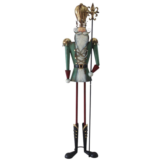 6ft Regal Metal Nutcracker Soldier with Hat Commercial Christmas Display Prop