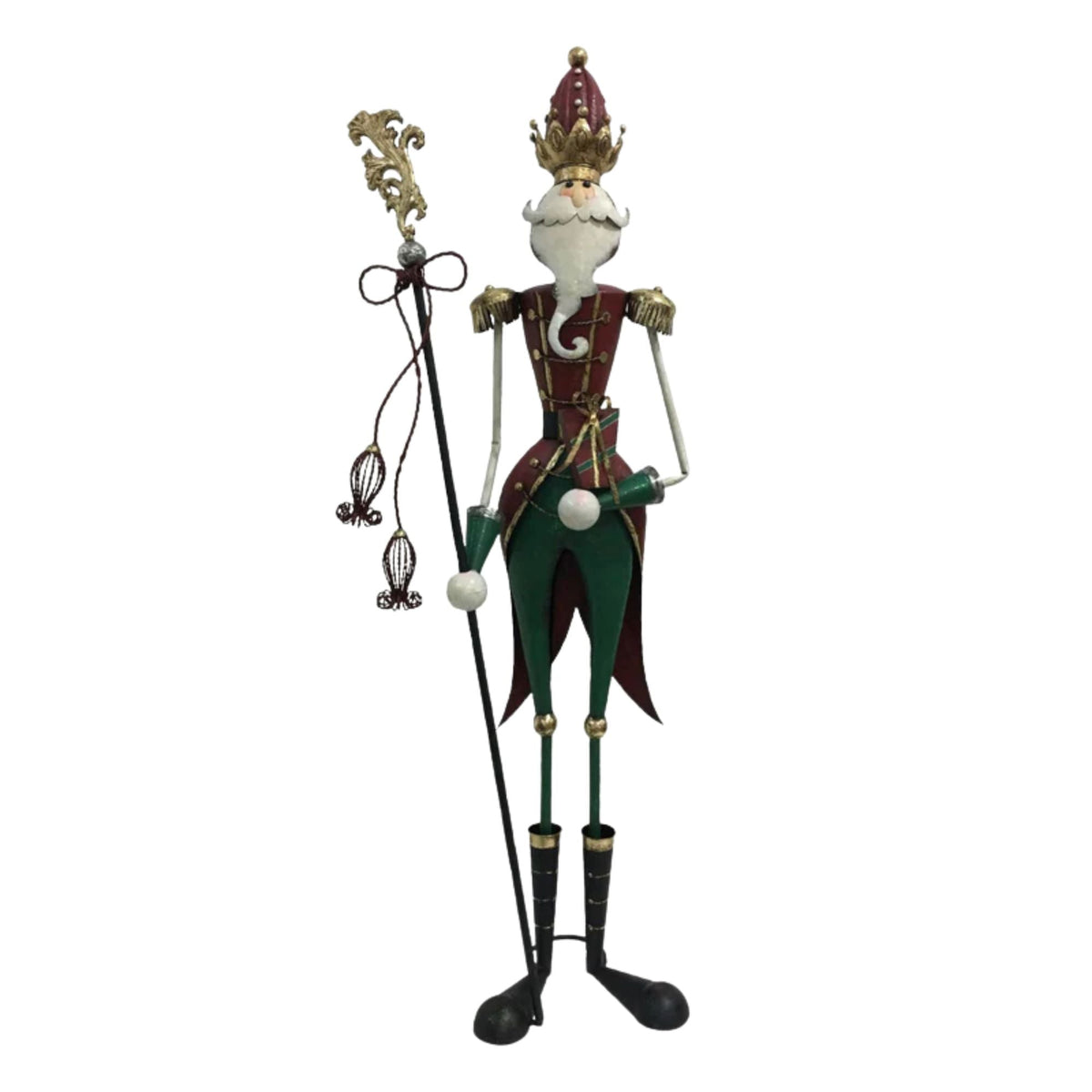 6ft Regal Metal Nutcracker Soldier with Crown Commercial Christmas Display Prop