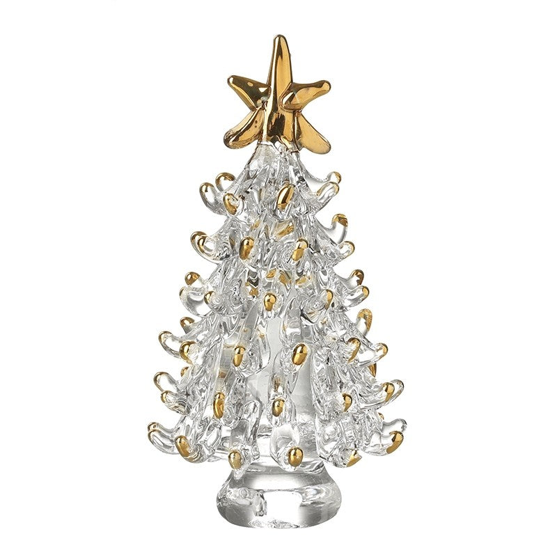 Gold Tip Glass Christmas Tree Ornament
