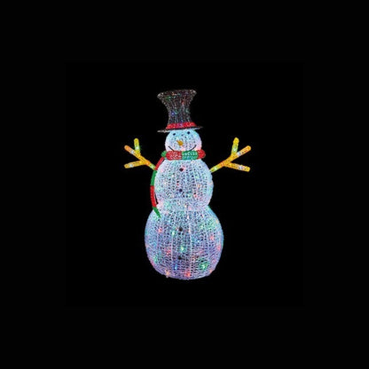 1.3m Soft Acrylic Snowman with 160 Multi Coloured LEDs