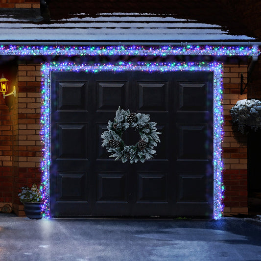 960 Multi Coloured Ultrabright Garage Door Cluster Lights Garland