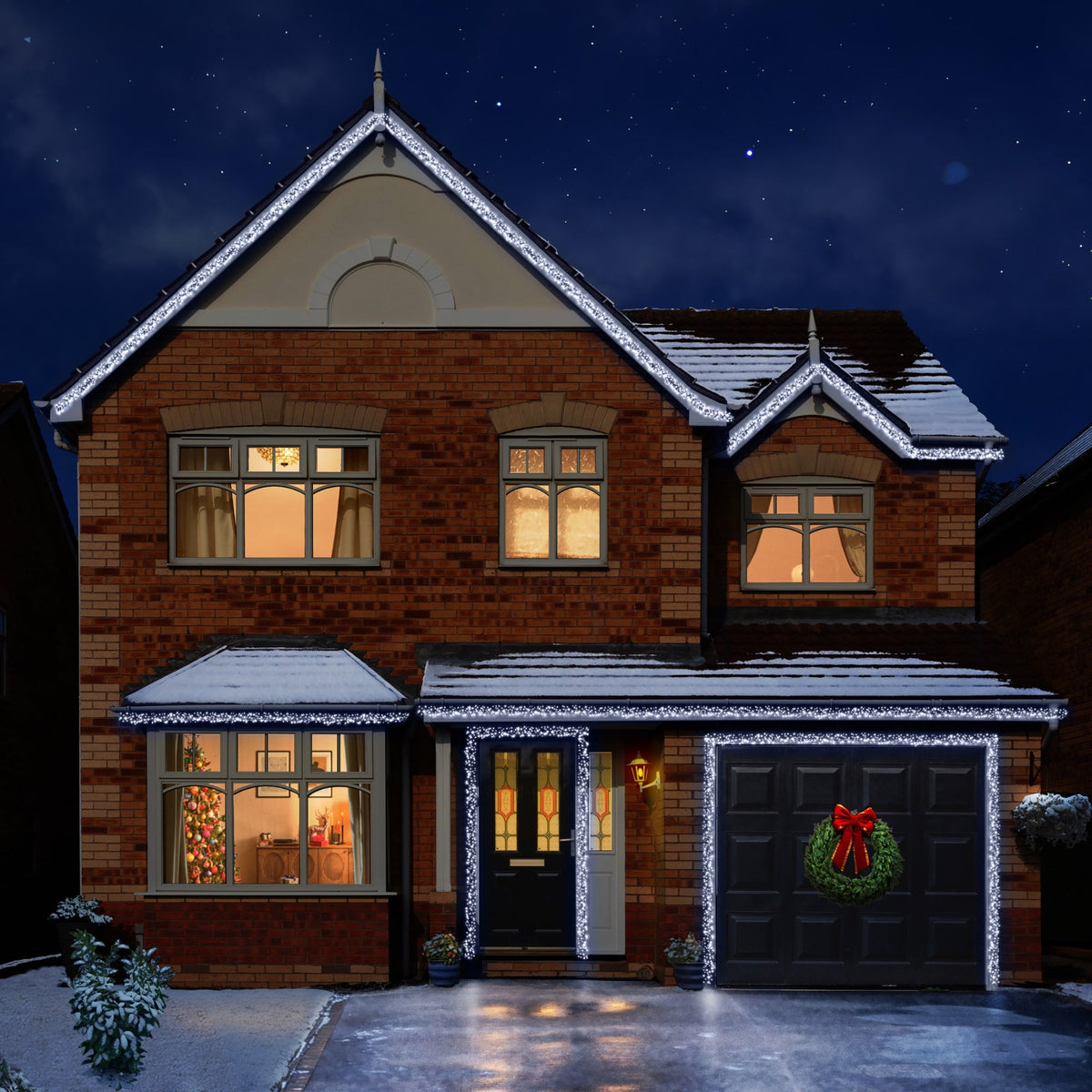 960 White Ultrabright Garage Door Cluster Lights Garland