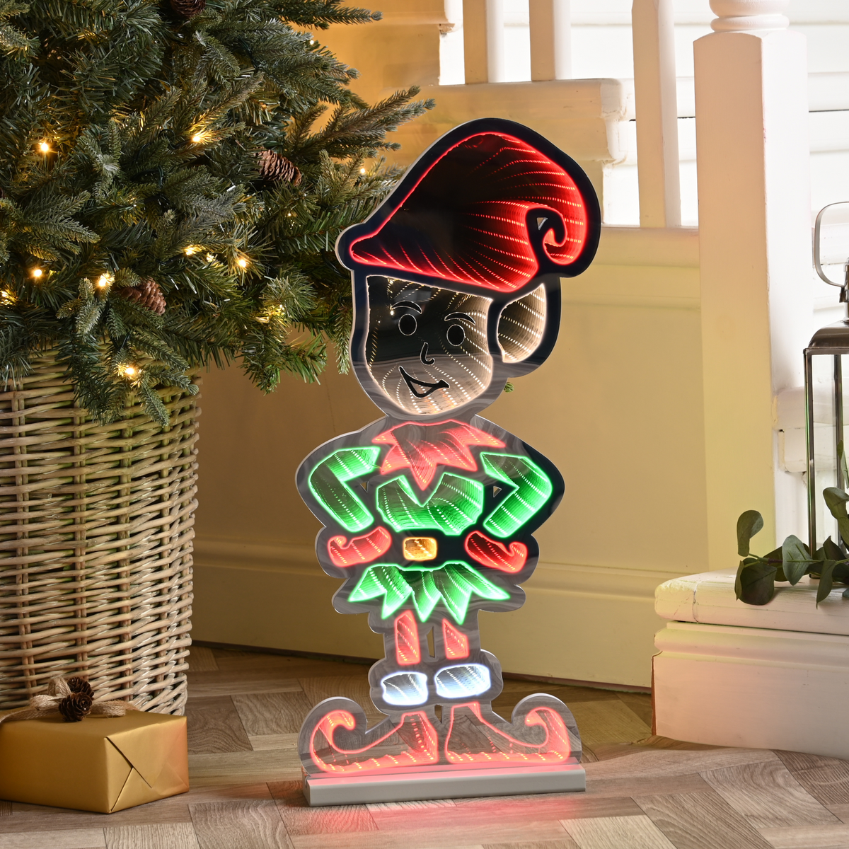 60cm Standing Elf Christmas Infinity Light