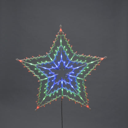 Christmas Star Window Light with 100 Multi Coloured LEDs