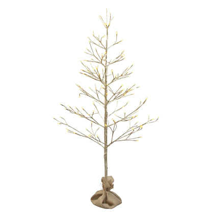 3ft Champagne Gold Twig Christmas Tree with 117 Traditional Warm White LEDs