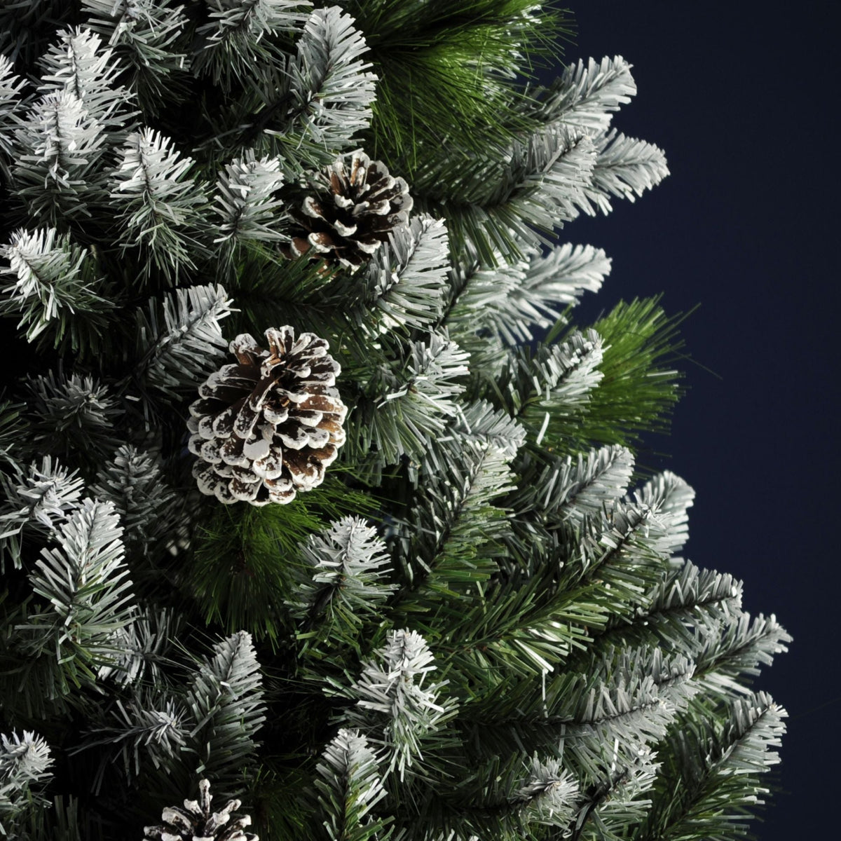 6ft Grand River Pine with 30 Frosted Pinecones Artificial Christmas Tree