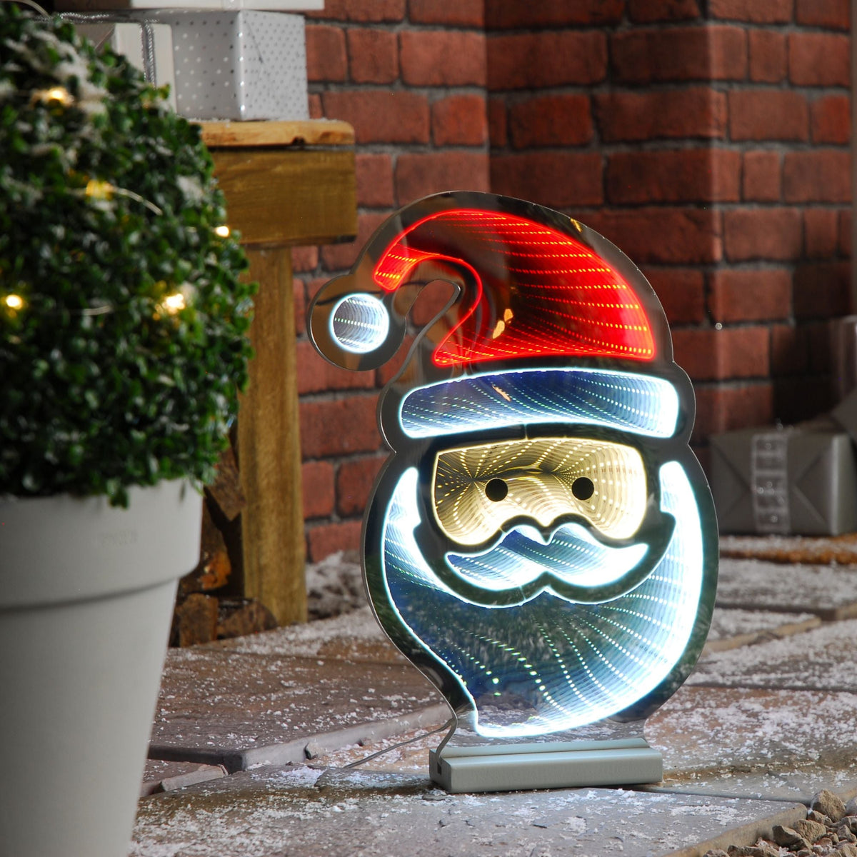 40cm Magical Santa Face Christmas Infinity Light