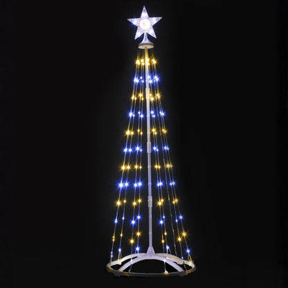 150cm Cone Christmas Tree with 127 Warm White and White LEDs