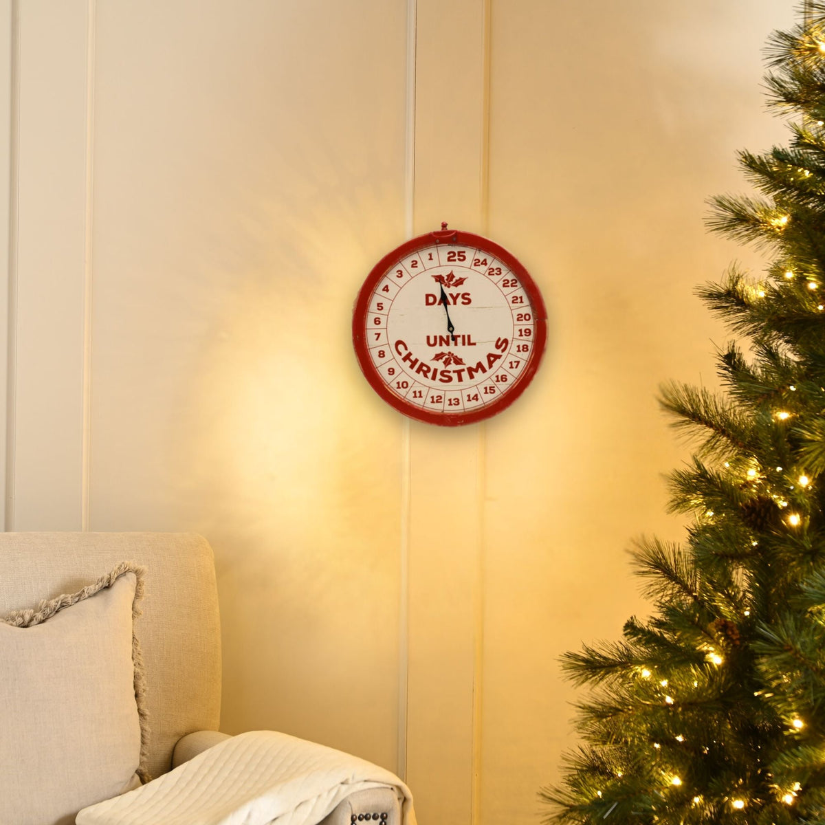 37.5cm Advent Countdown to Christmas Clock Face