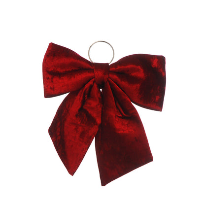 Burgundy Velvet Christmas Bow Decoration 34cm