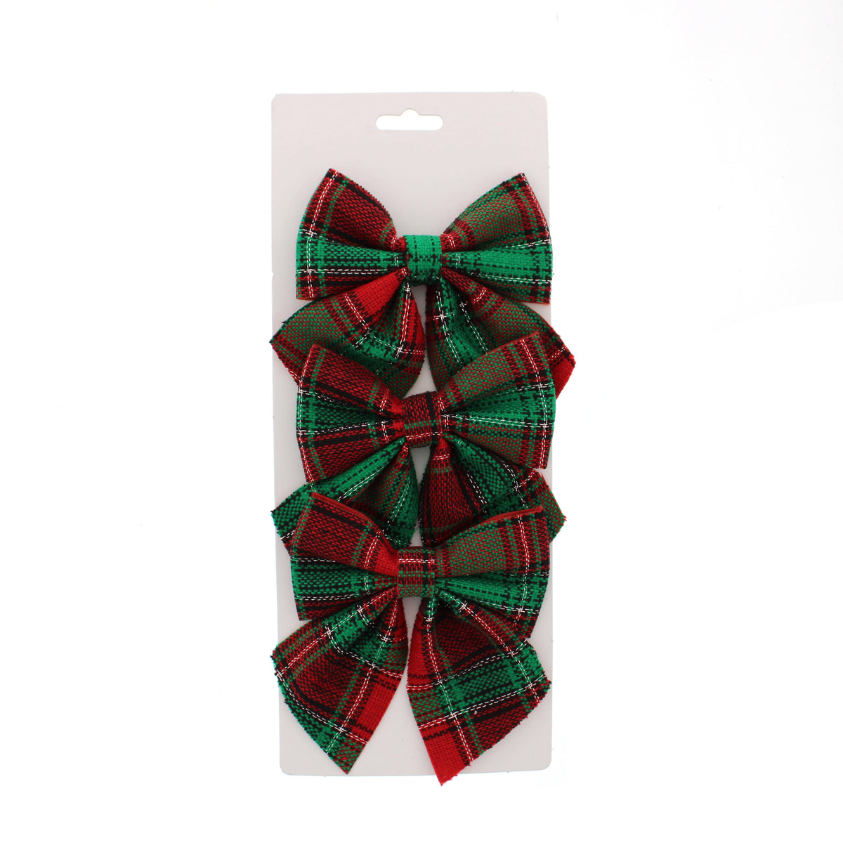 Pack of 3 Tartan Christmas Bows