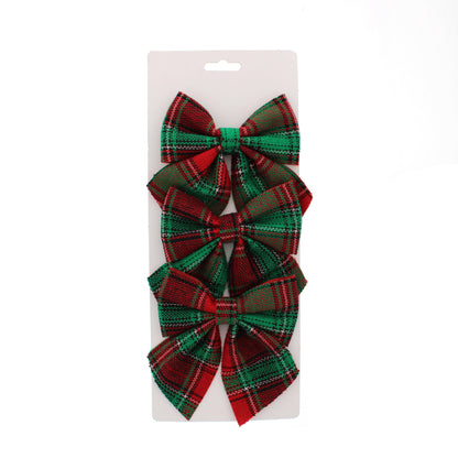 Pack of 3 Tartan Christmas Bows
