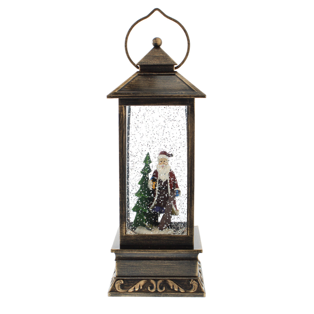 Christmas Water Lantern with Santa Claus Scene