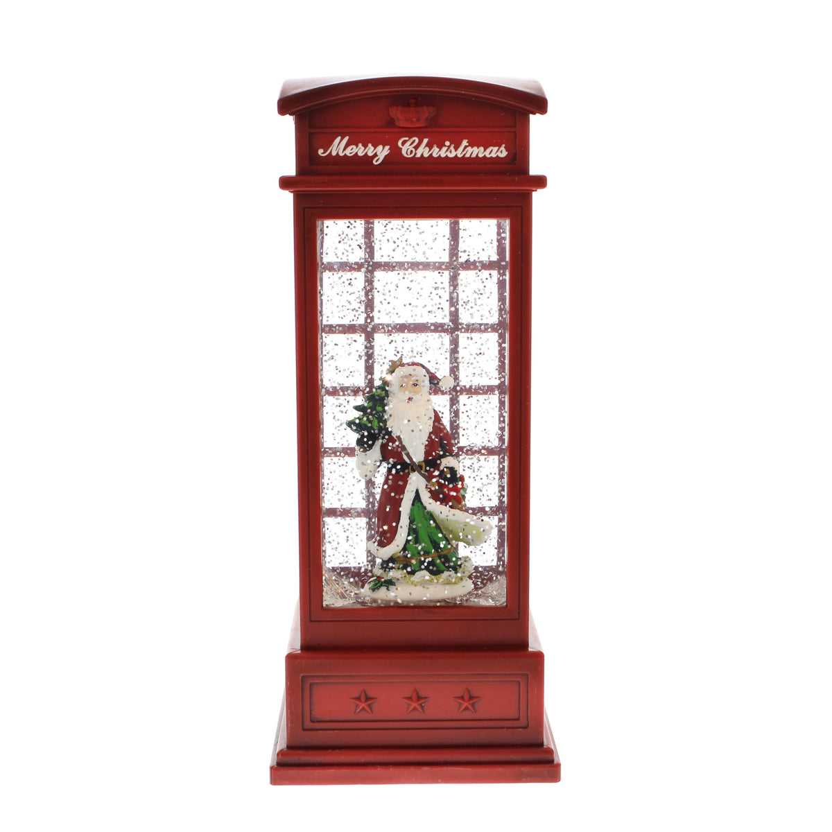 Santa Scene Telephone Box Christmas Water Lantern