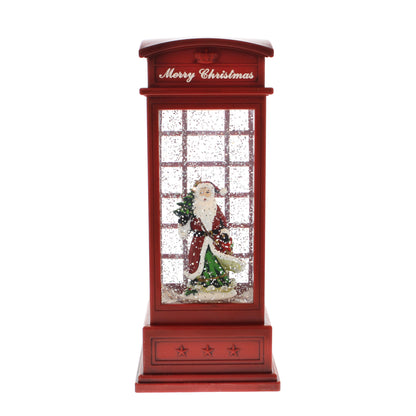 Santa Scene Telephone Box Christmas Water Lantern