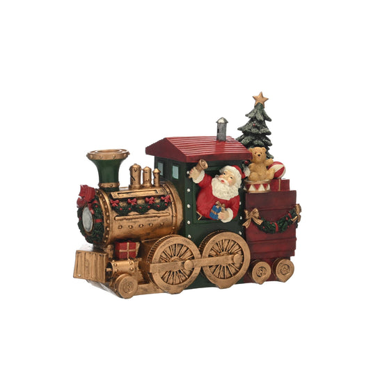 27cm Polyresin Santa's Express Christmas Train