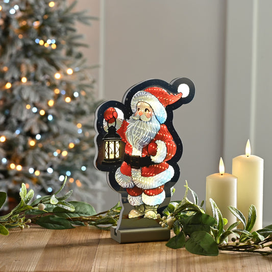 24cm Cute Santa with Lantern USB Christmas Infinity Light