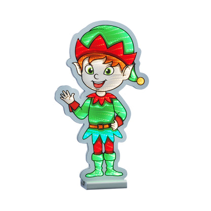 40cm Cute Waving Elf Christmas Infinity Light