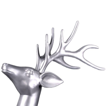 1.7m Standing Reindeer with Matte Metallic Silver Finish