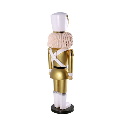 6ft Gold and White Nutcracker Soldier Commercial Christmas Display Prop