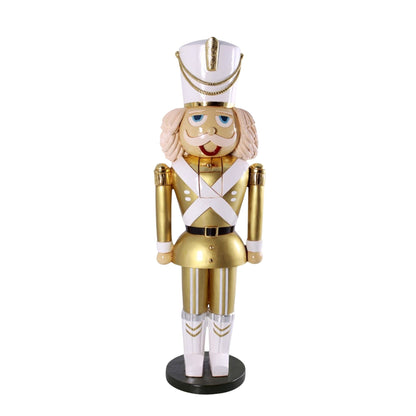 6ft Gold and White Nutcracker Soldier Commercial Christmas Display Prop