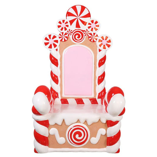 1.8m Peppermint Candy Cane Throne Commercial Christmas Display Prop