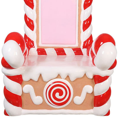 1.8m Peppermint Candy Cane Throne Commercial Christmas Display Prop