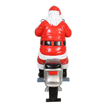1.5m Santa On Motorbike Commercial Christmas Display Prop