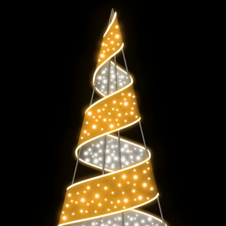 1.8m Gold & Silver 3D Spiral Tree Commercial Christmas Display