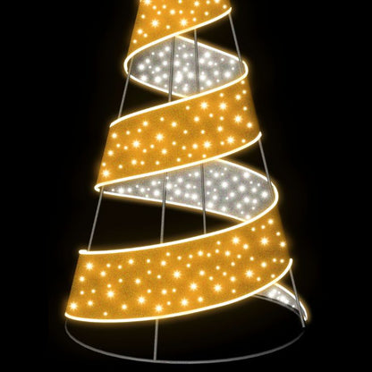 1.8m Gold & Silver 3D Spiral Tree Commercial Christmas Display