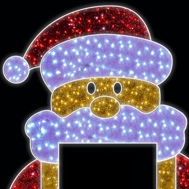 2.9m Santa Hugs Photo Frame Commercial Christmas Display