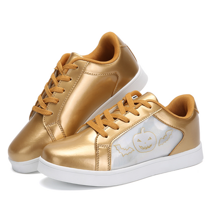 Halloween Gold LED Fibre Optic Panel Shoes