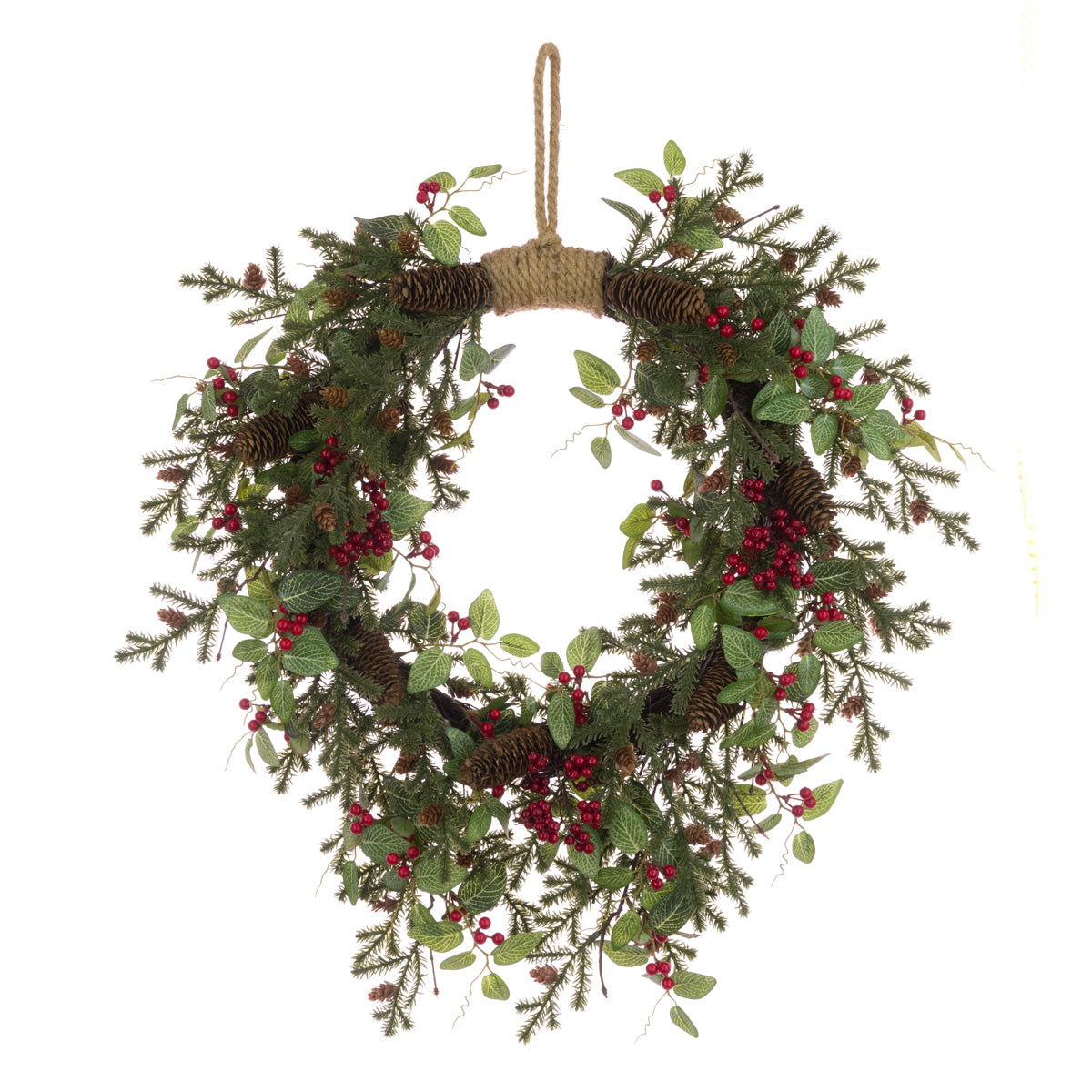 Oakham Christmas Wreath with Jute Hanging Loop