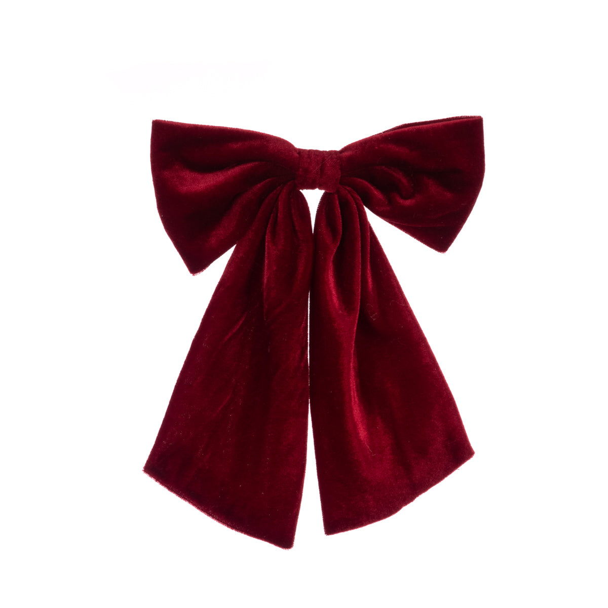 Burgundy Christmas Bow Clip