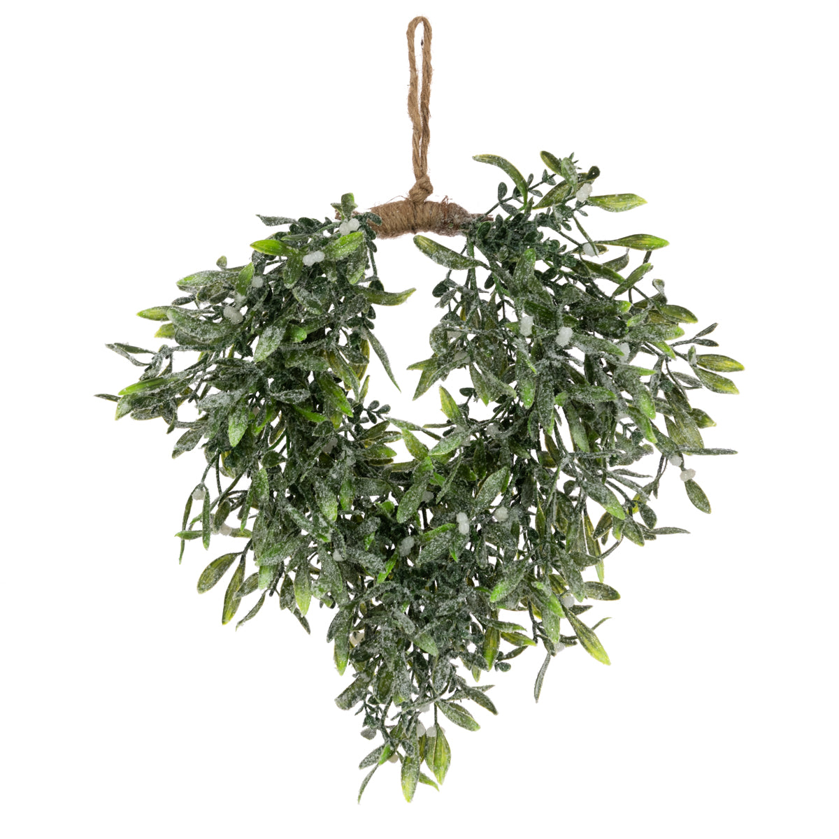 Frosted Mistletoe Christmas Wreath 40cm