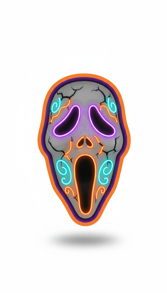 Masque LED visage fantôme expressif