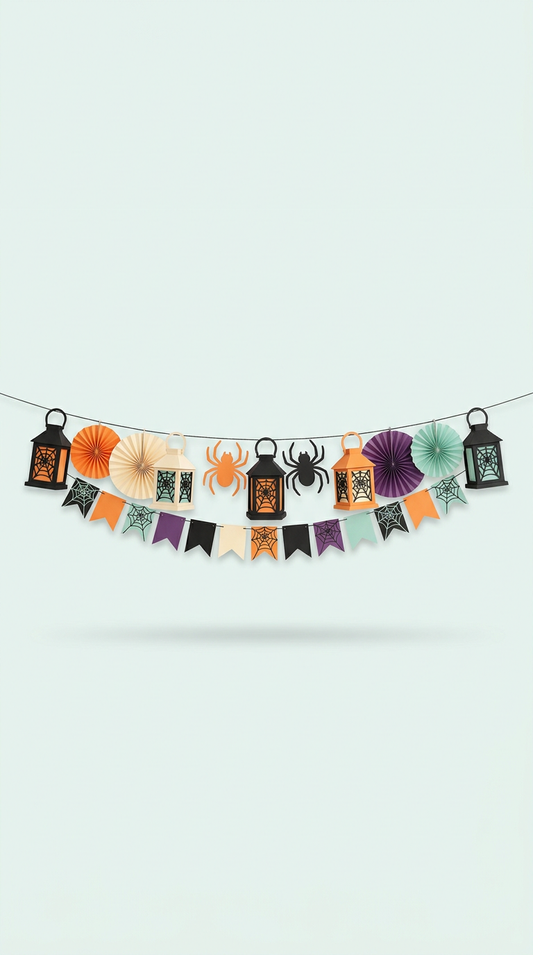Spider Black hanging garland set