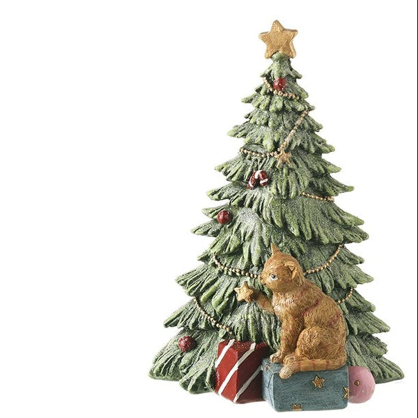 Christmas Tree with Cat Ornament