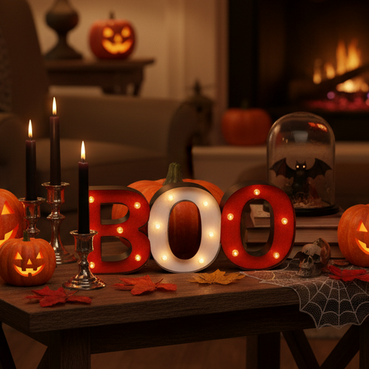 Halloween Light Up BOO Sign