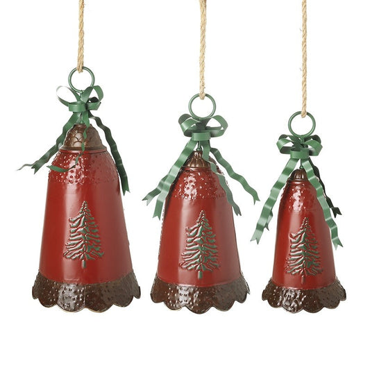 Large Metal Christmas Bells Set with Music